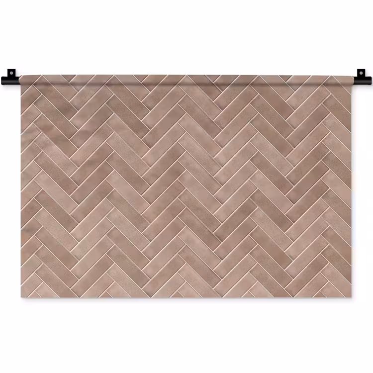 Wandkleed - Visgraat - Wandtegel - Oudroze - Terracotta — 1