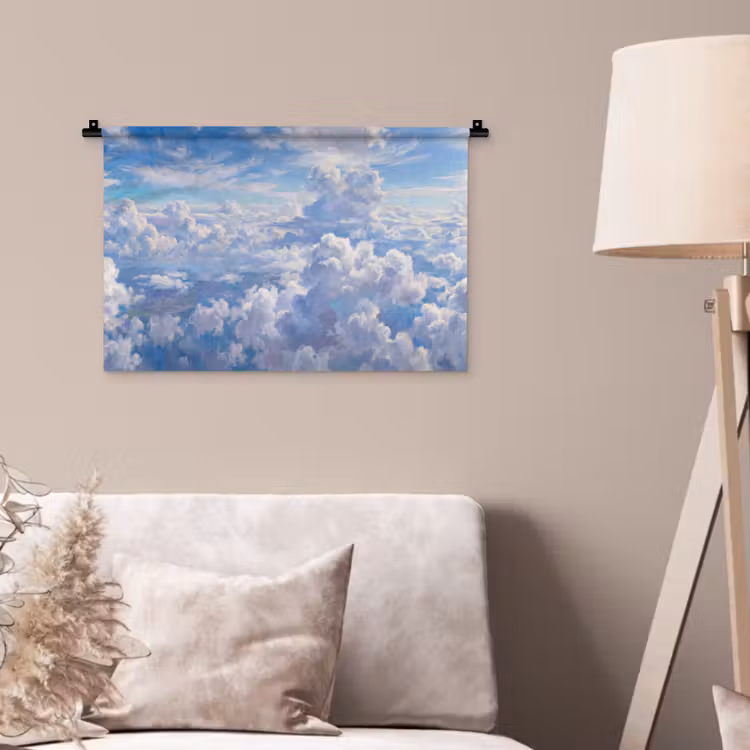 Wandkleed - Wolken - Lucht - Natuur - Abstract - Blauw — 2