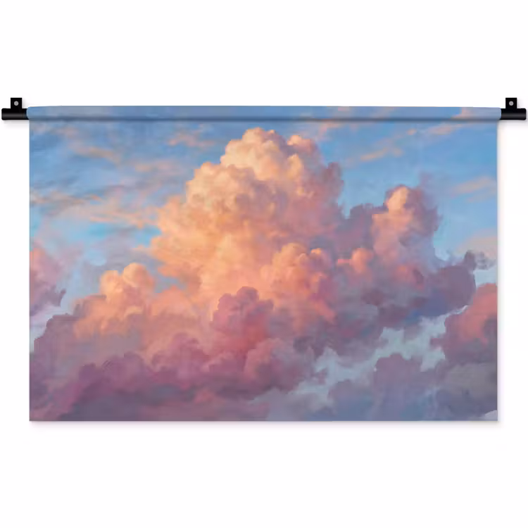 Wandkleed - Wolken - Lucht - Natuur - Abstract - Kleurrijk — 1