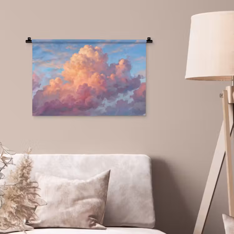 Wandkleed - Wolken - Lucht - Natuur - Abstract - Kleurrijk — 2