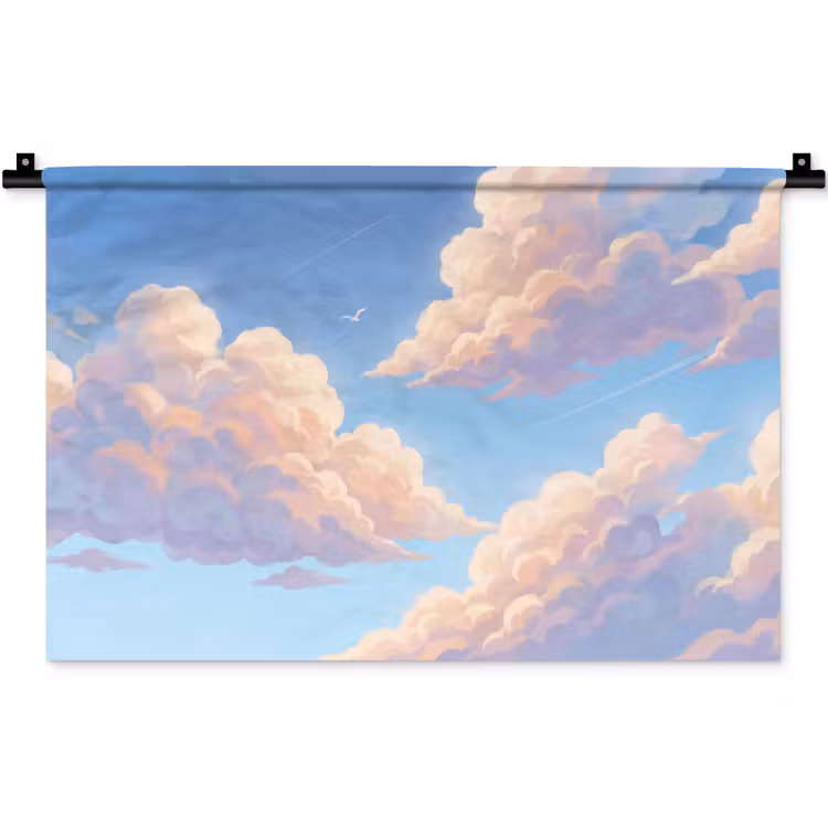 Wandkleed - Wolken - Lucht - Natuur - Blauw — 1