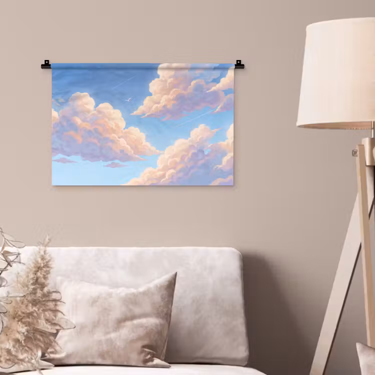 Wandkleed - Wolken - Lucht - Natuur - Blauw — 2