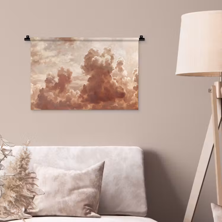 Wandkleed - Wolken - Lucht - Natuur - Modern - Bruin — 2
