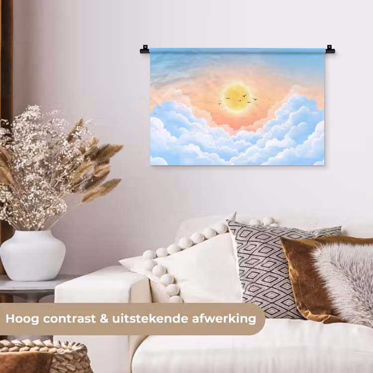 Wandkleed - Zon - Vogels - Lucht - Natuur - Geel — 4