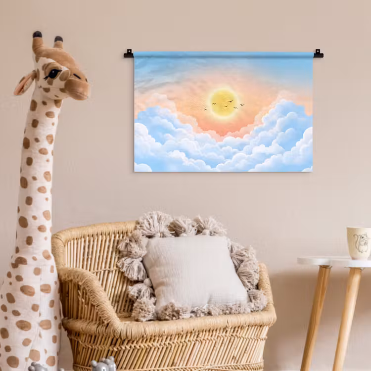 Wandkleed - Zon - Vogels - Lucht - Natuur - Geel — 5