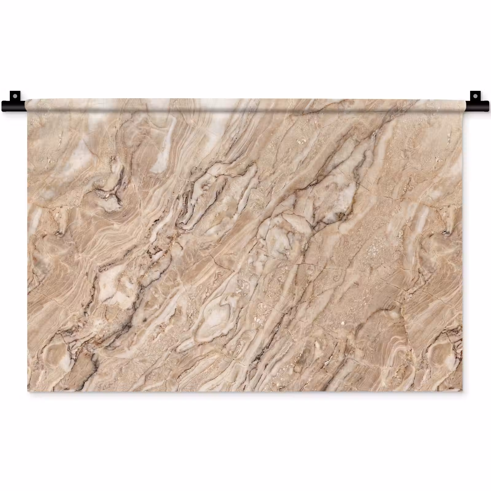 Wandkleed - Textuur - Aders - Abstract - Modern - Beige — 1