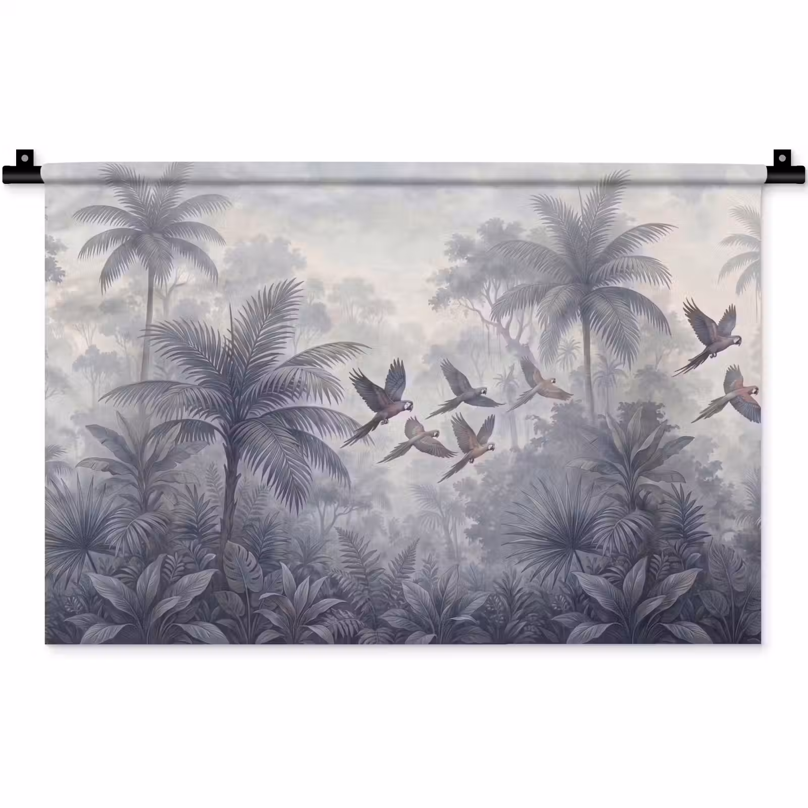 Wandkleed - Vogel - Vliegend - Jungle - Vintage - Dieren — 1