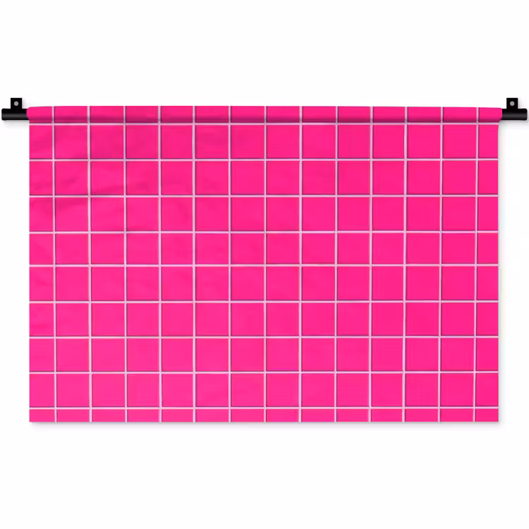 Wandkleed - Tegels - Vierkant - Fuchsia — 1
