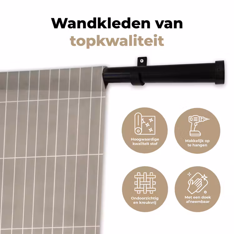 Wandkleed - Verticaal - Wandtegel - Licht Beige — 3