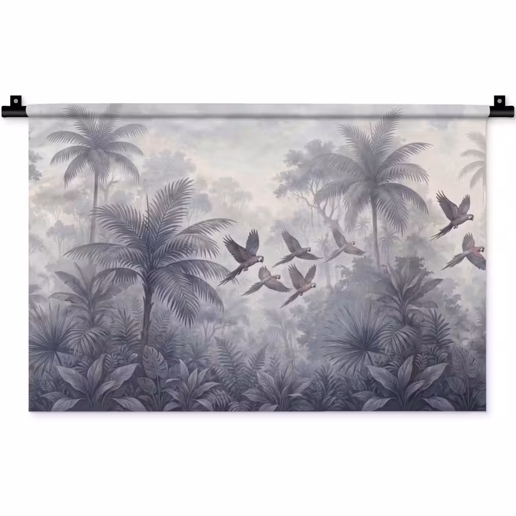 Wandkleed - Vogel - Vliegend - Jungle - Vintage - Dieren — 1