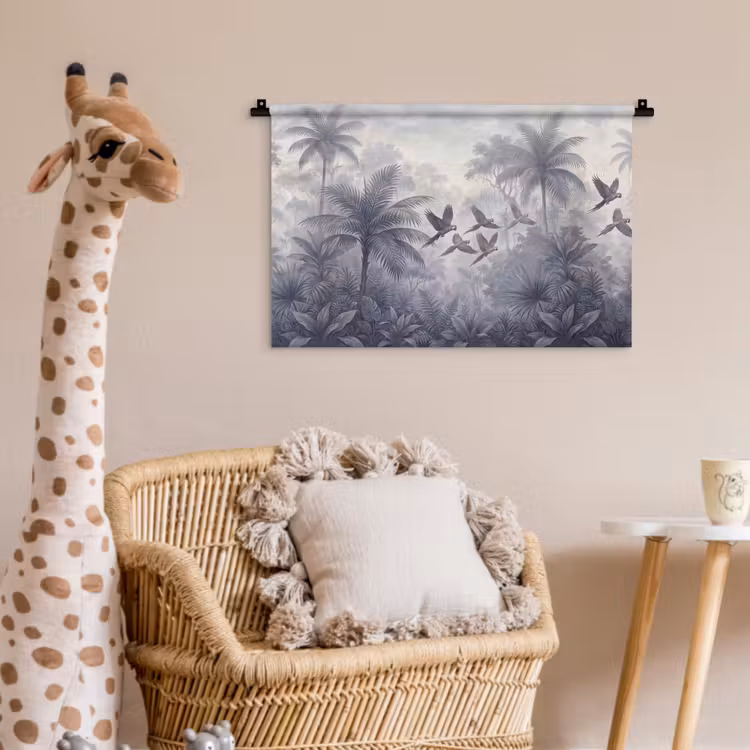 Wandkleed - Vogel - Vliegend - Jungle - Vintage - Dieren — 5