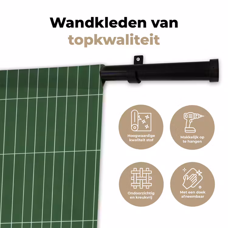 Wandkleed - Wandtegel - Verticaal - Donkergroen — 3