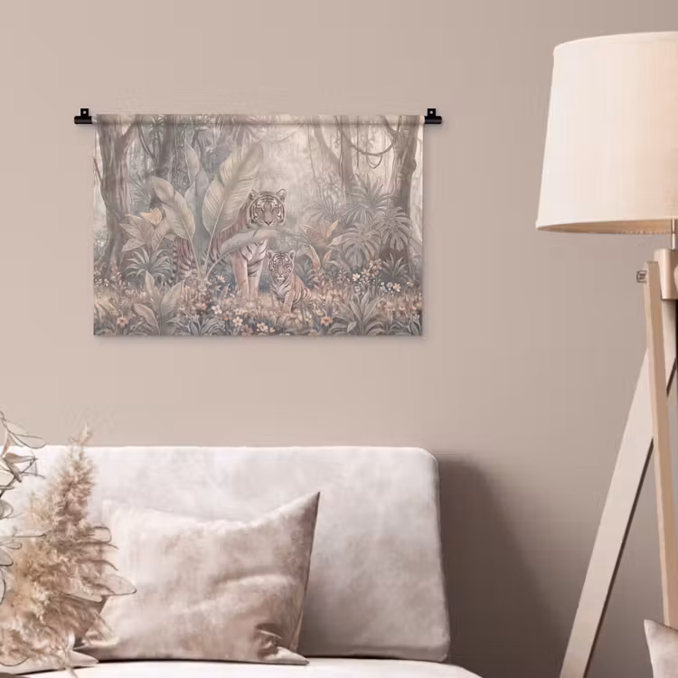 Wandkleed - Tijger - Welp - Jungle - Illustratie - Dieren — 2