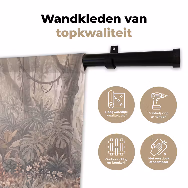 Wandkleed - Tijger - Welp - Jungle - Illustratie - Dieren — 3
