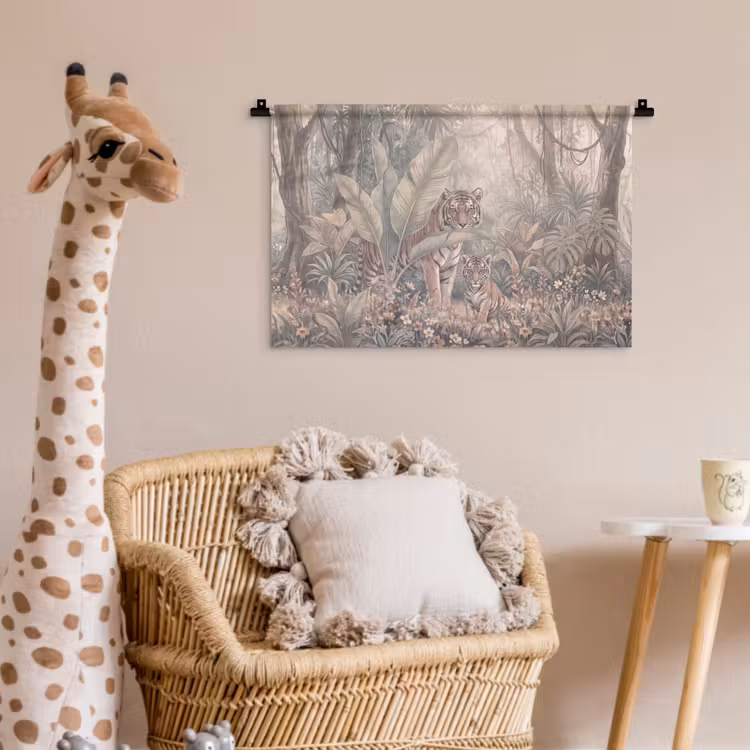 Wandkleed - Tijger - Welp - Jungle - Illustratie - Dieren — 5