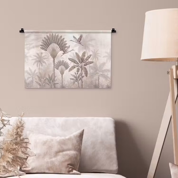 Wandkleed - Vogel - Tropisch - Jungle - Natuur - Beige — 2