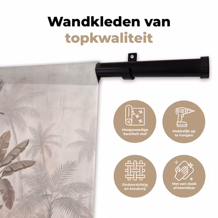 Wandkleed - Vogel - Tropisch - Jungle - Natuur - Beige — 3