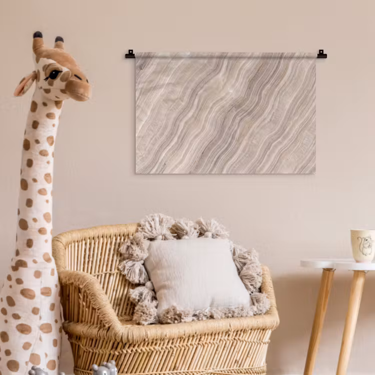 Wandkleed - Textuur - Golvend - Abstract - Modern - Beige — 5