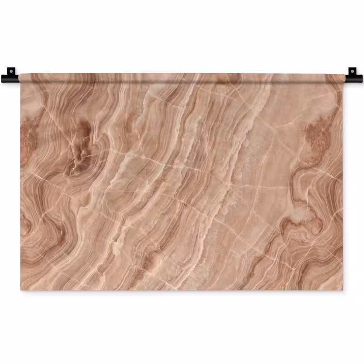 Wandkleed - Textuur - Golvend - Abstract - Warm - Bruin — 1
