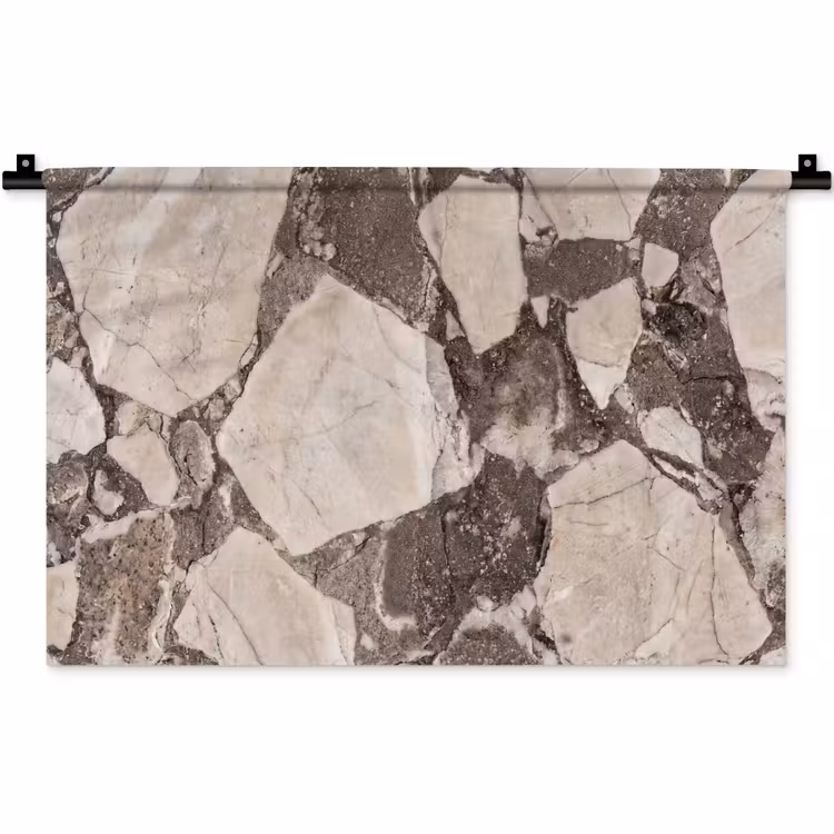 Wandkleed - Textuur - Marmer - Abstract - Beige - Bruin — 1