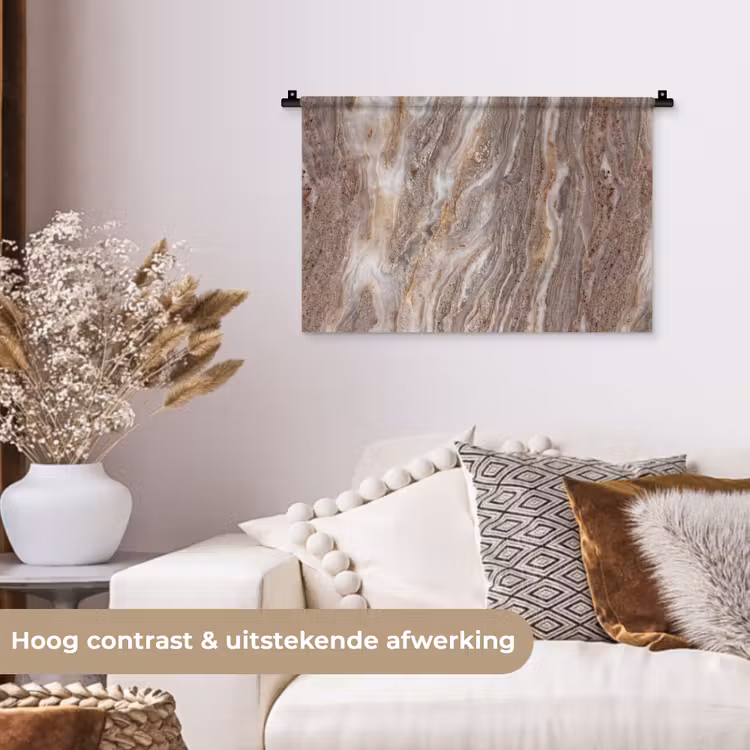 Wandkleed - Textuur - Steen - Abstract - Beige — 4