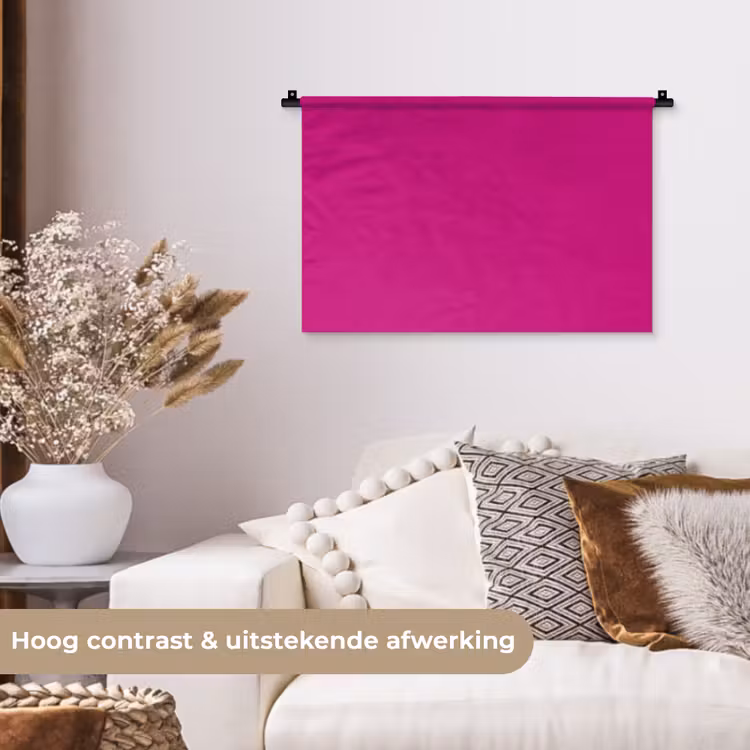 Wandkleed - Velvet - Magenta - Roze — 4