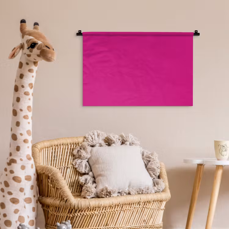 Wandkleed - Velvet - Magenta - Roze — 5