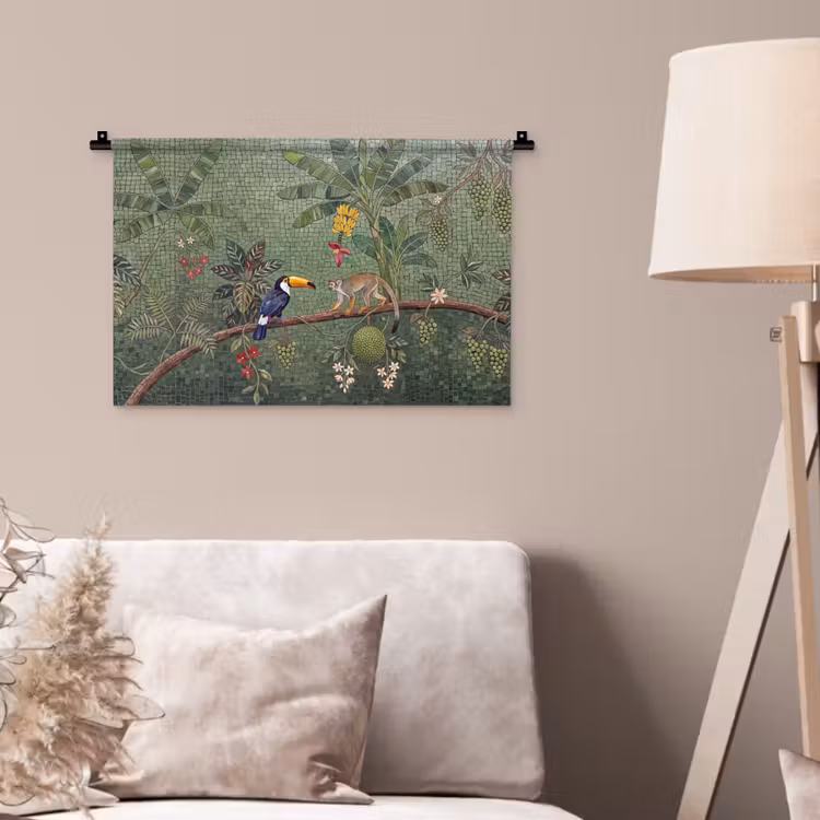 Wandkleed - Vogel - Dier - Jungle - Mozaïek - Natuur — 2