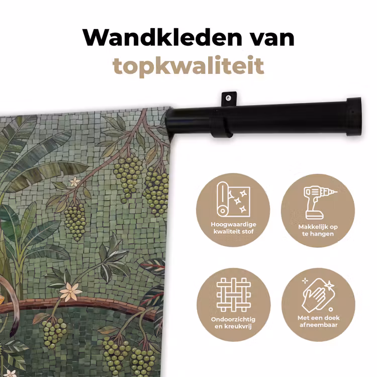 Wandkleed - Vogel - Dier - Jungle - Mozaïek - Natuur — 3