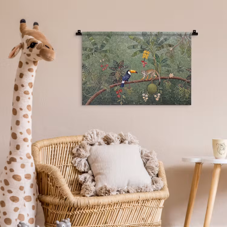 Wandkleed - Vogel - Dier - Jungle - Mozaïek - Natuur — 5