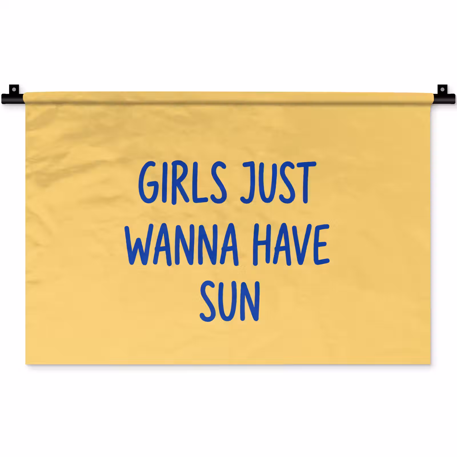 Wandkleed - Tekst - Zon - Zomer - Modern - Geel — 1