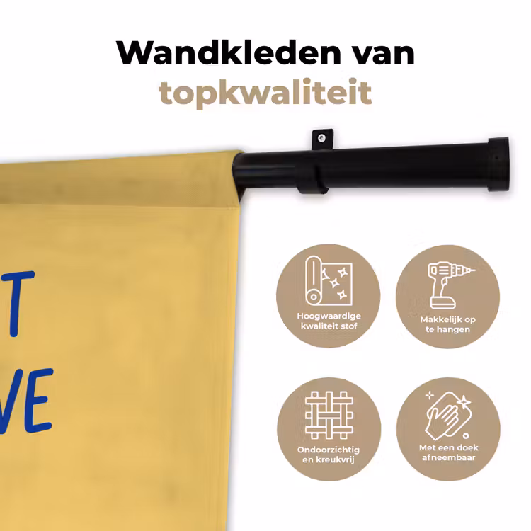 Wandkleed - Tekst - Zon - Zomer - Modern - Geel — 3