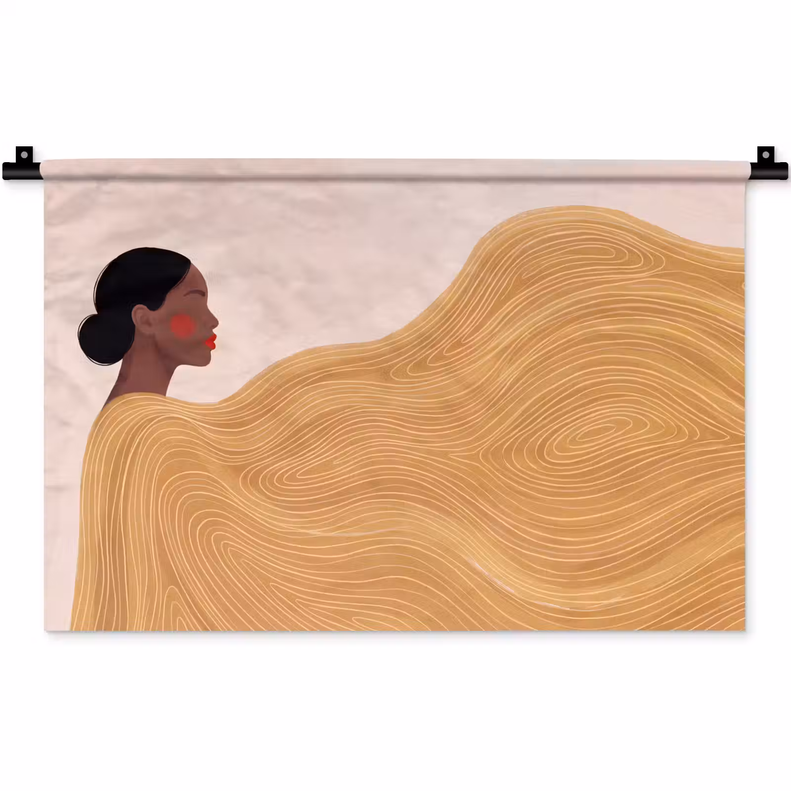 Wandkleed - Vrouw - Profiel - Modern - Abstract - Kunst — 1