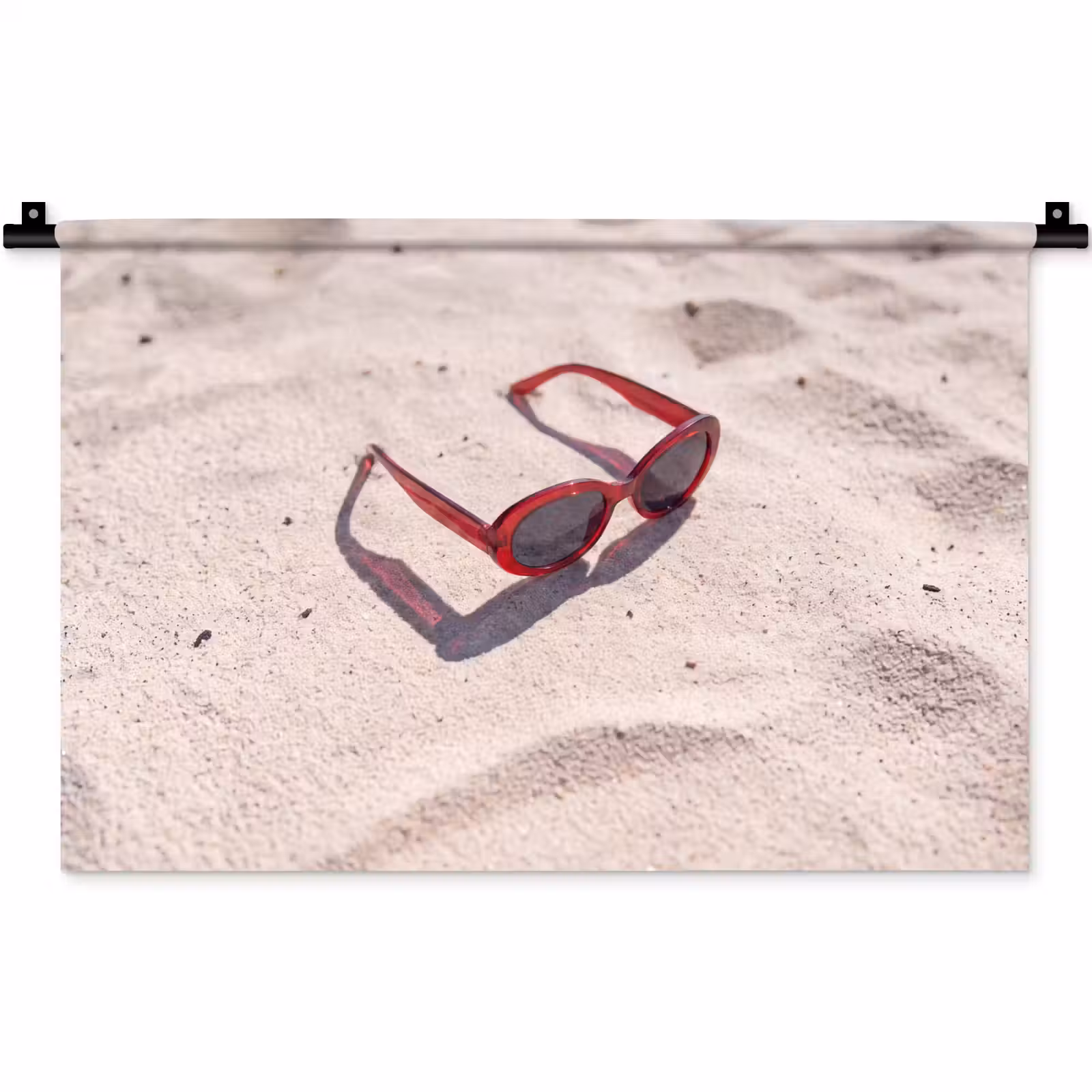 Wandkleed - Zonnebril - Strand - Vakantie - Rood — 1