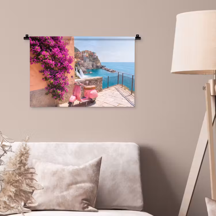Wandkleed - Voertuig - Roze - Kust - Zomer - Reizen — 2