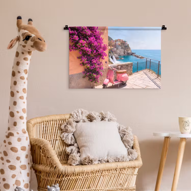 Wandkleed - Voertuig - Roze - Kust - Zomer - Reizen — 5