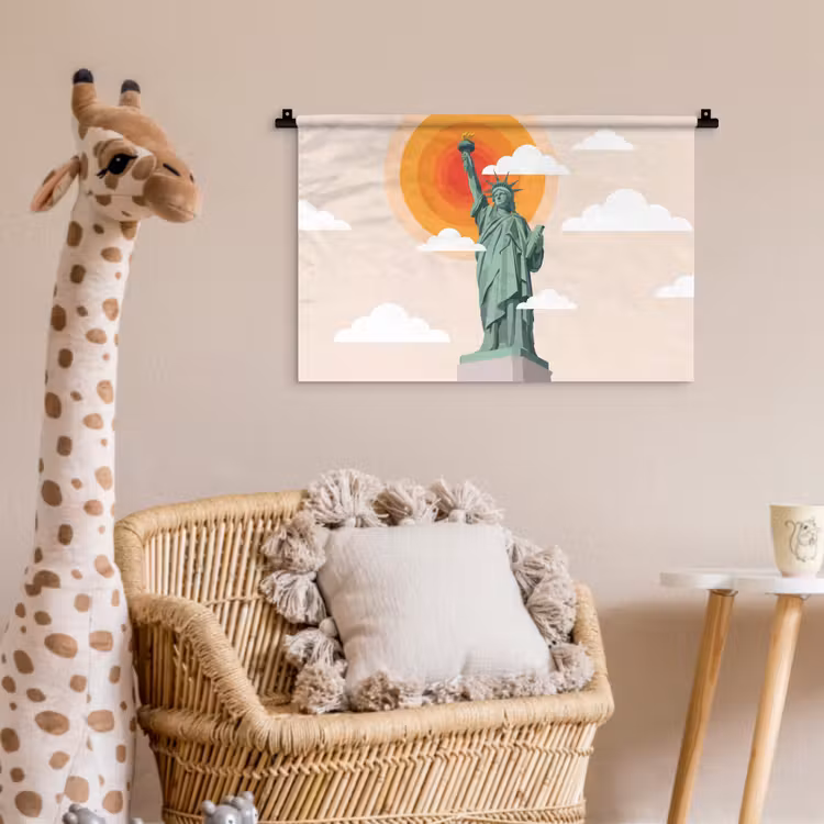 Wandkleed - Vrijheidsbeeld - New York - Zon - Modern — 5