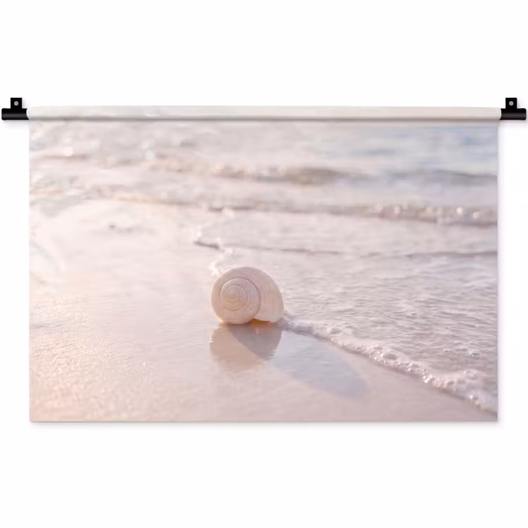 Wandkleed - Zeeschelp - Strand - Zee - Natuur - Beige — 1