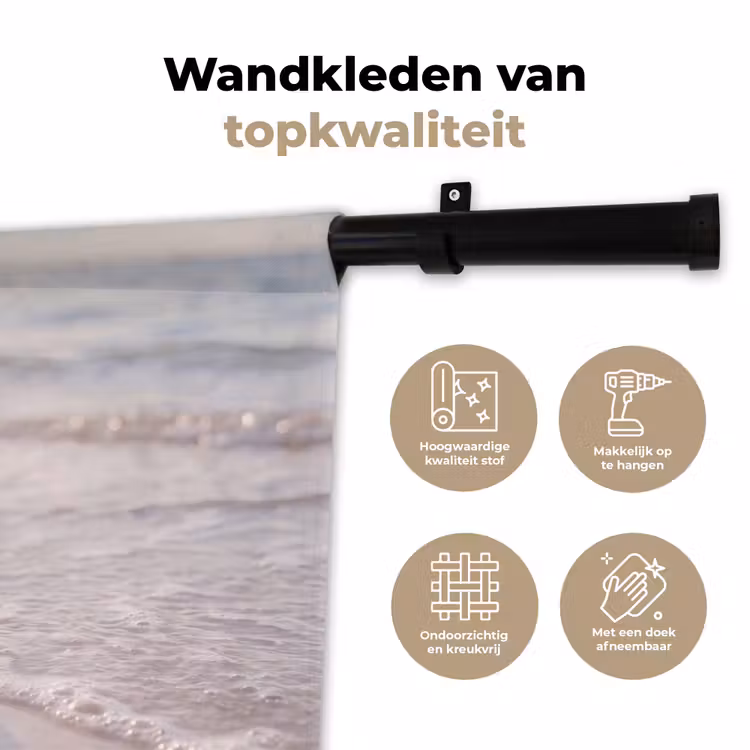 Wandkleed - Zeeschelp - Strand - Zee - Natuur - Beige — 3