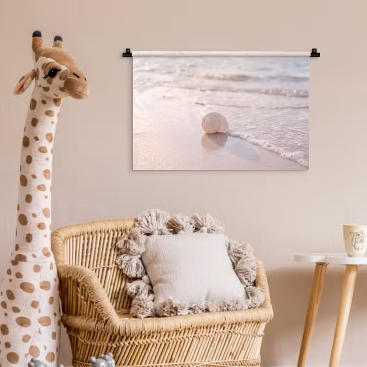Wandkleed - Zeeschelp - Strand - Zee - Natuur - Beige — 5