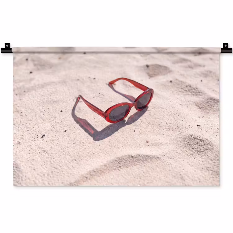 Wandkleed - Zonnebril - Strand - Vakantie - Rood — 1