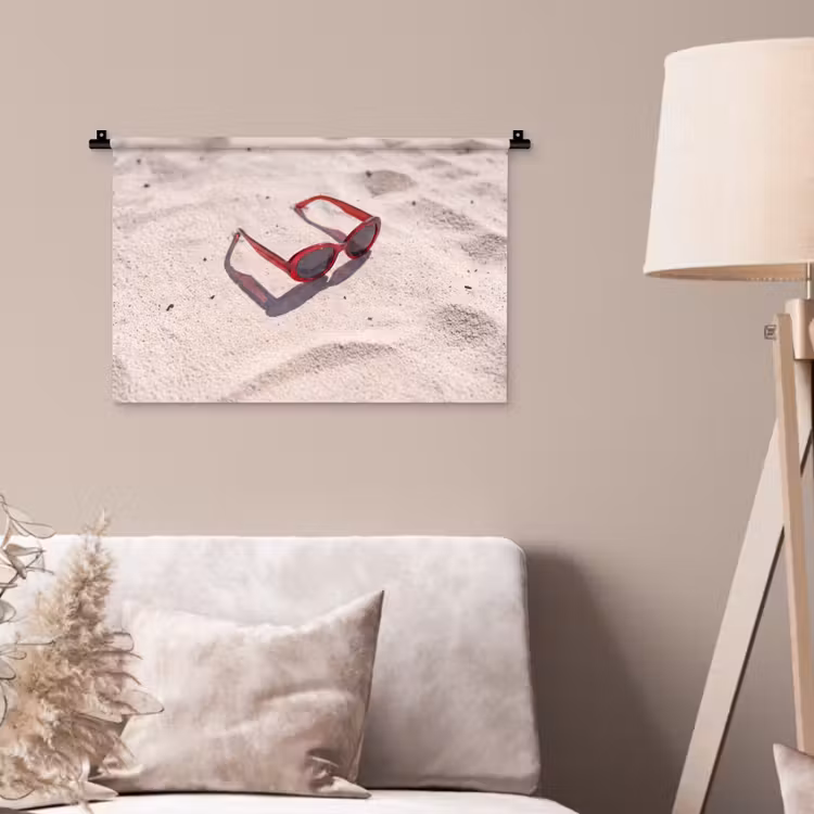 Wandkleed - Zonnebril - Strand - Vakantie - Rood — 2