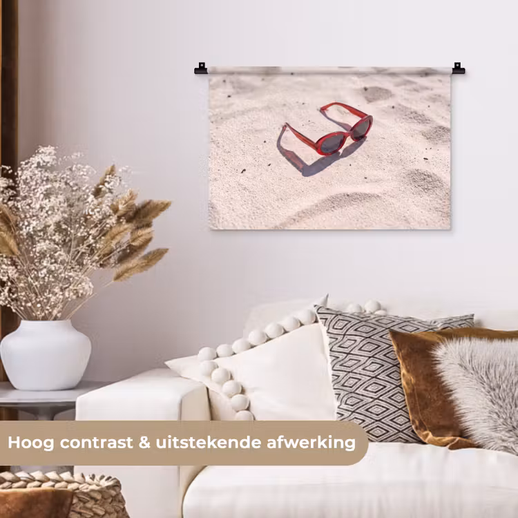 Wandkleed - Zonnebril - Strand - Vakantie - Rood — 4