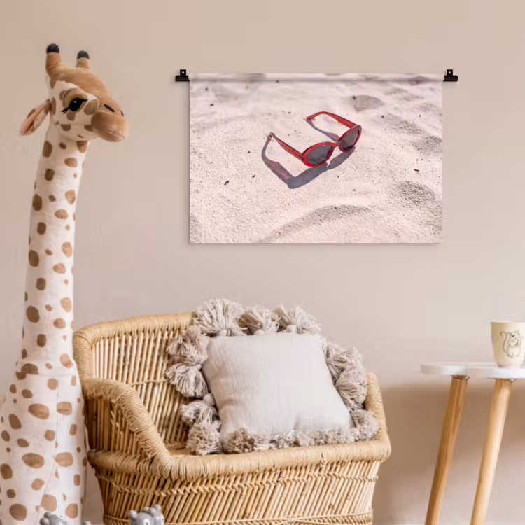 Wandkleed - Zonnebril - Strand - Vakantie - Rood — 5