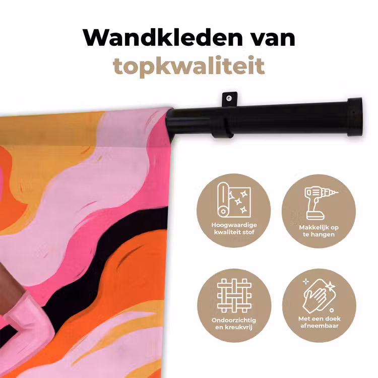 Wandkleed - Vrouw - Portret - Kleurrijk - Modern - Kunst — 3