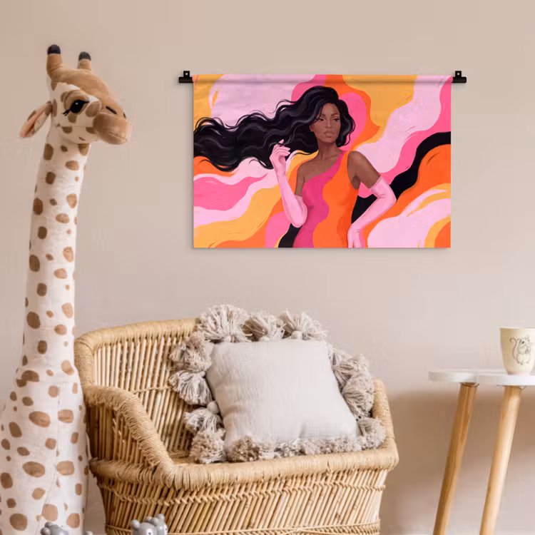 Wandkleed - Vrouw - Portret - Kleurrijk - Modern - Kunst — 5