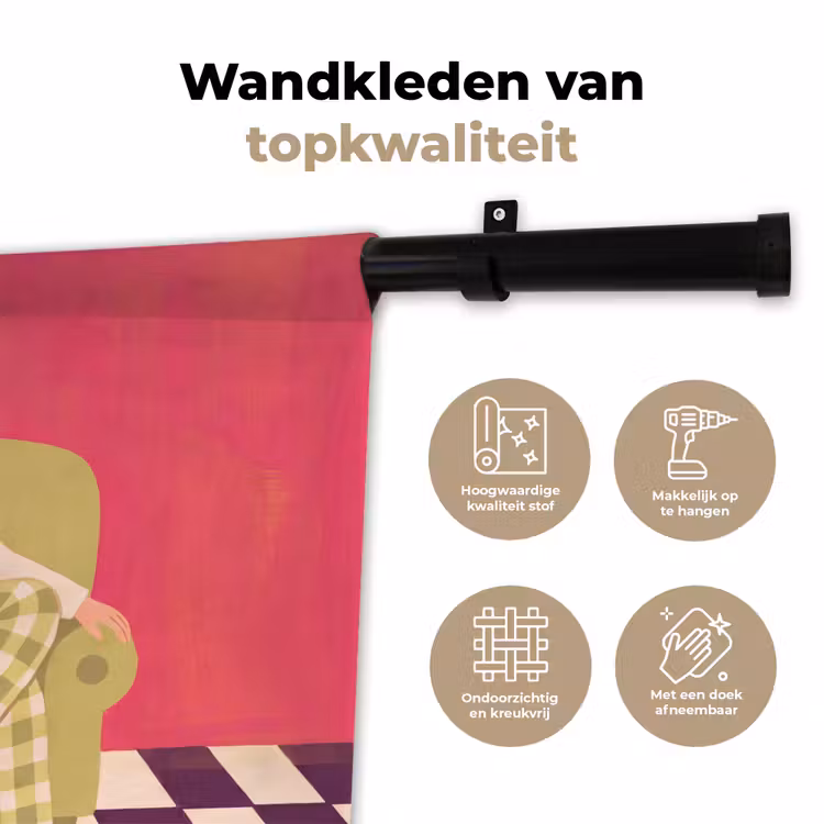 Wandkleed - Vrouw - Rust - Interieur - Modern - Kunst — 3