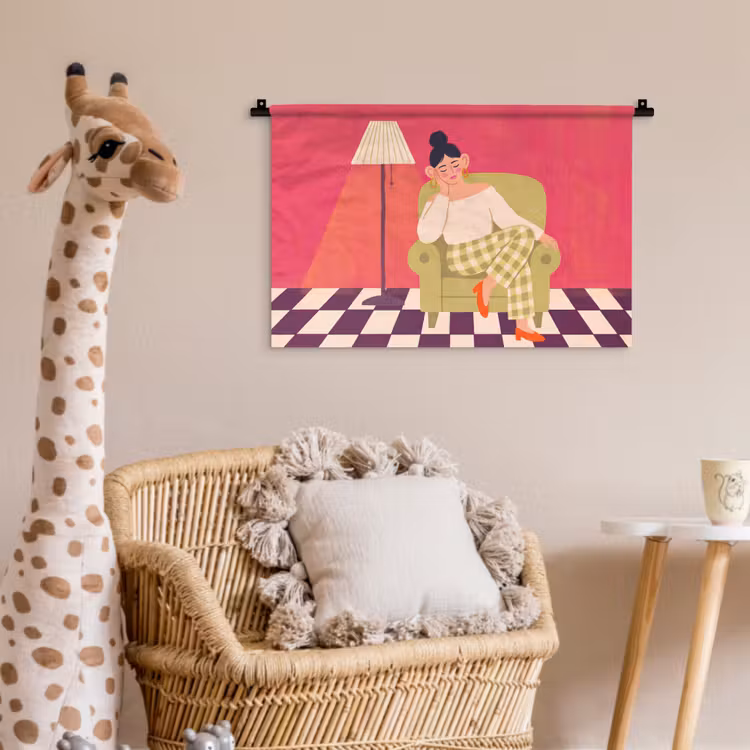 Wandkleed - Vrouw - Rust - Interieur - Modern - Kunst — 5