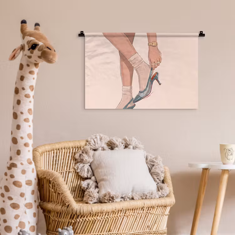 Wandkleed - Vrouw - Schoen - Mode - Lifestyle - Groen — 5