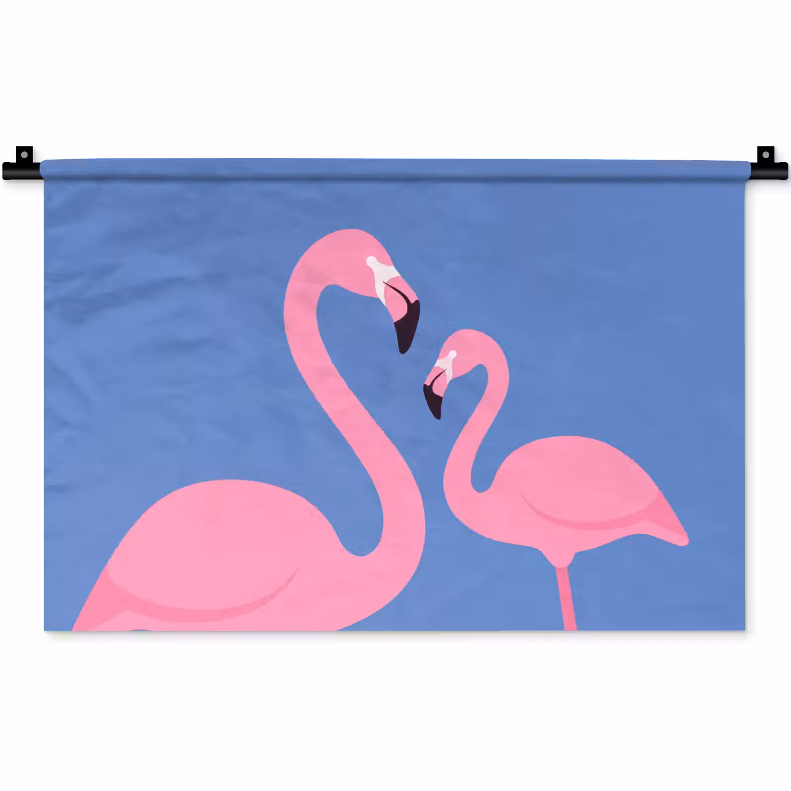 Wandkleed - Vogel - Paar - Dieren - Modern - Roze — 1